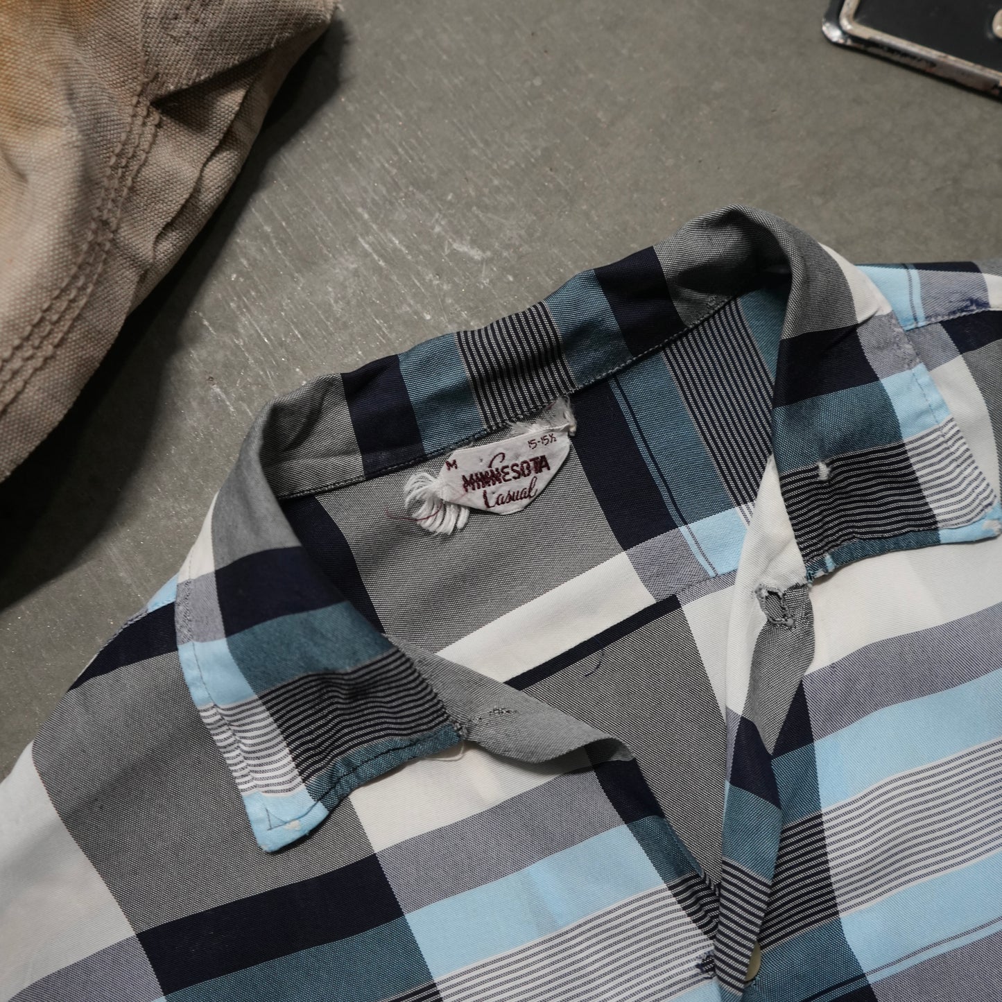 60s rayon flannel shirt