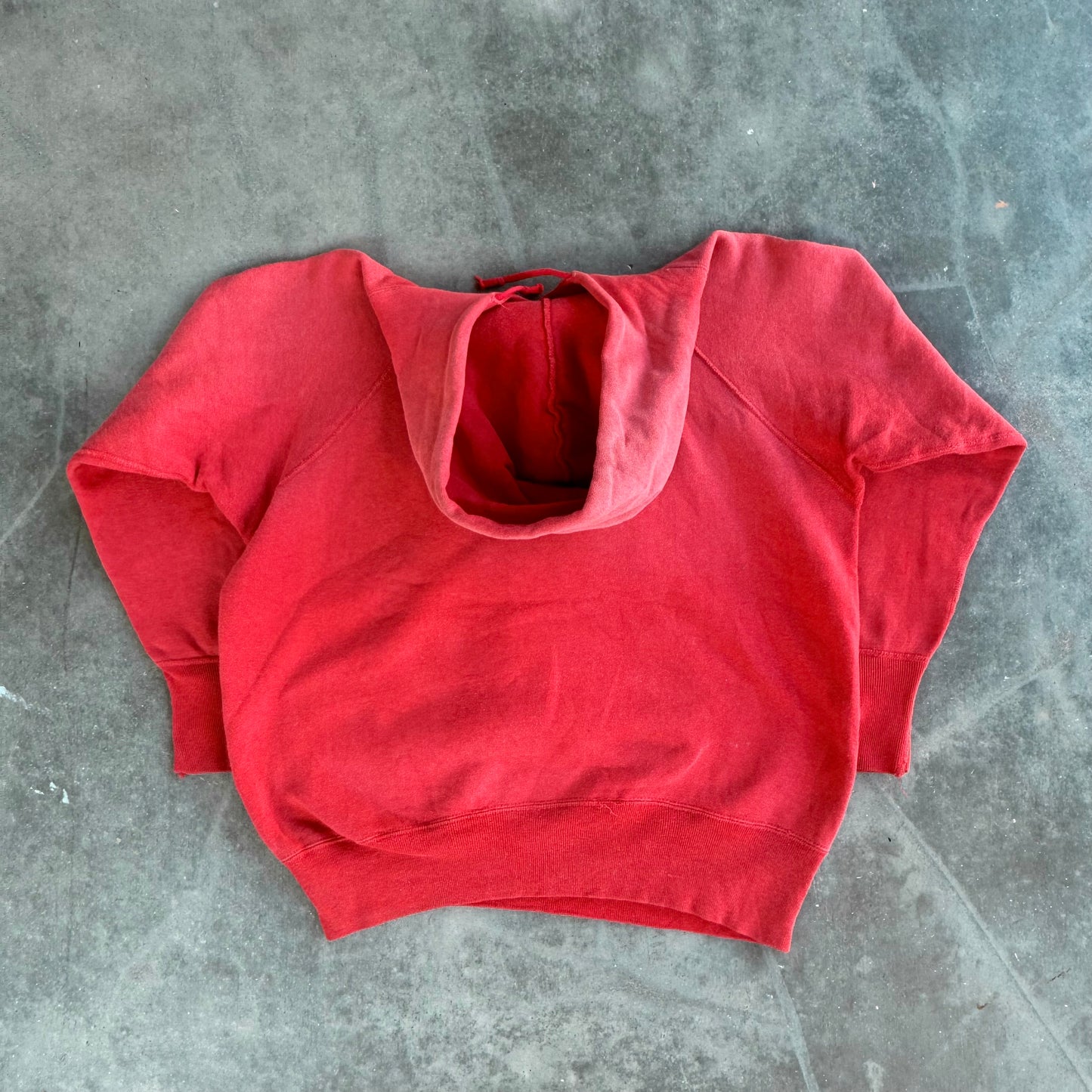 60s faded red hoodie