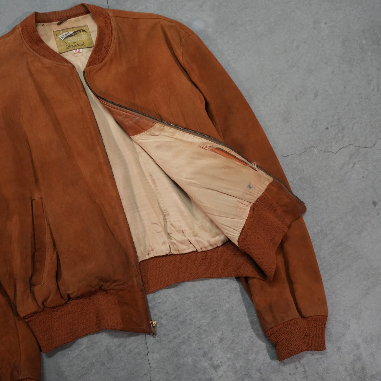 60s burnt orange suede jacket