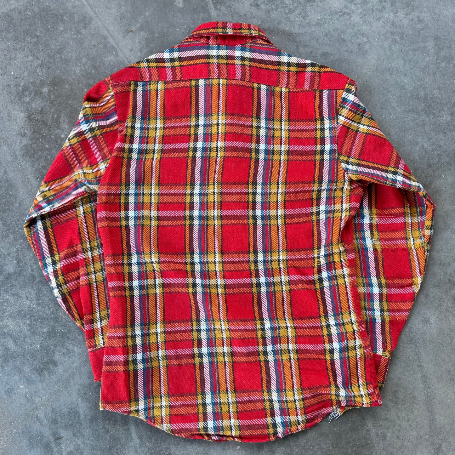 Big Mac Distressed Red Plaid Flannel