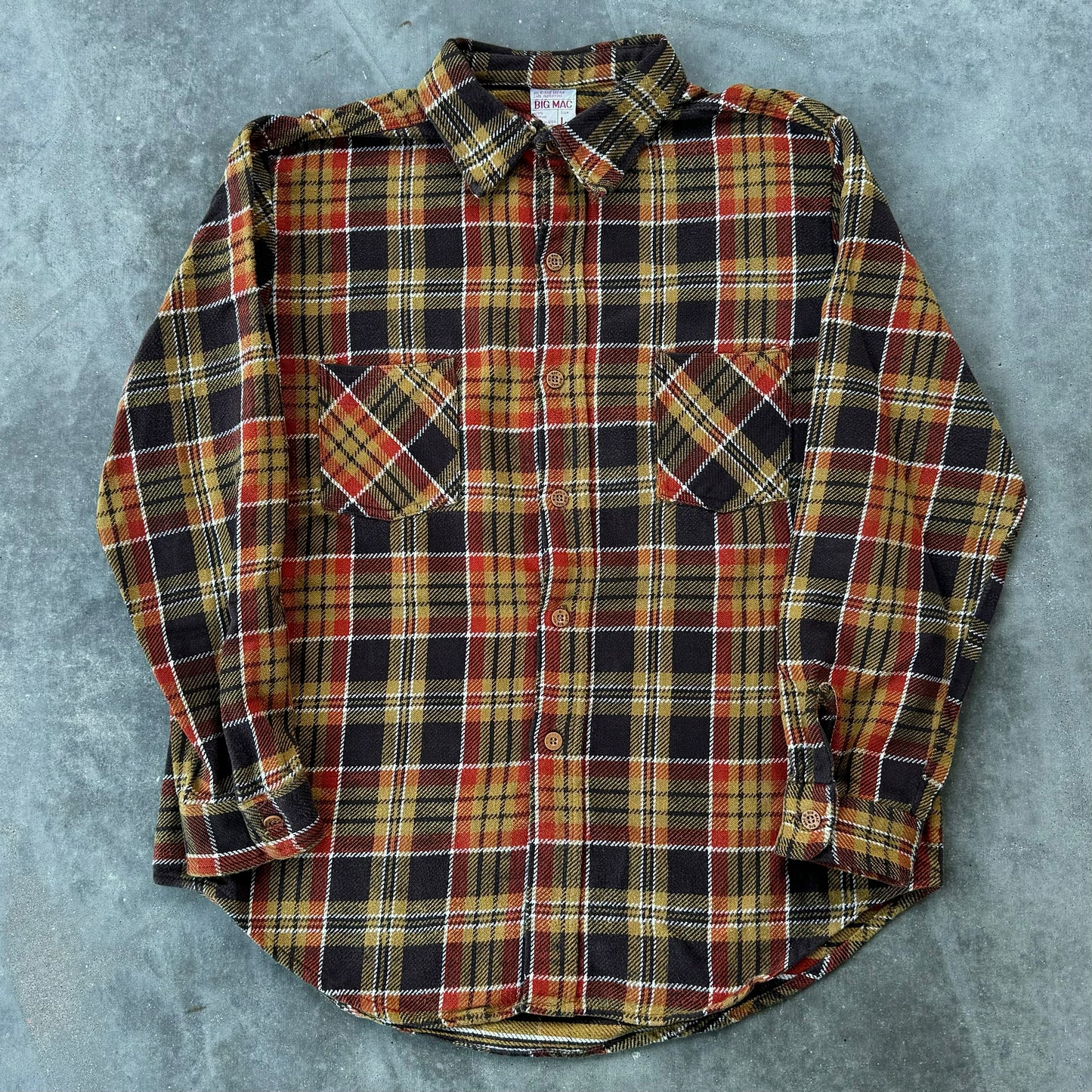 Big Mac Brown Plaid Cotton Flannel