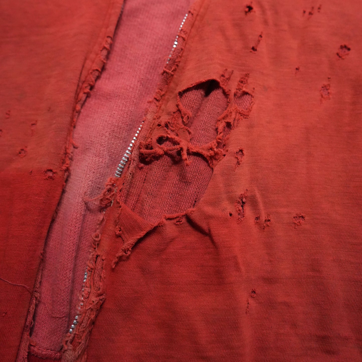 60s thrashed thermal lined zip up