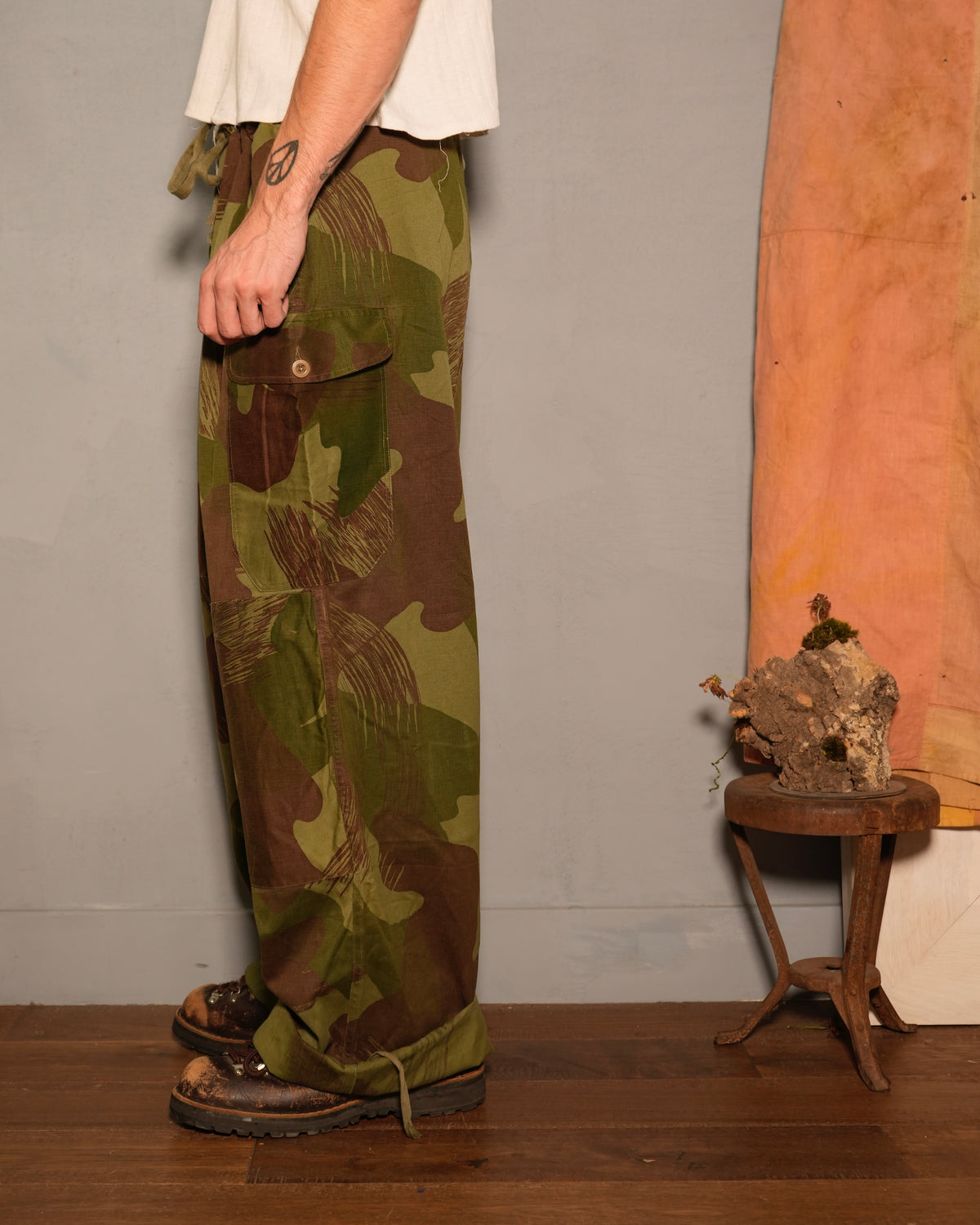 50s Belgium Brushstroke Camo Pants