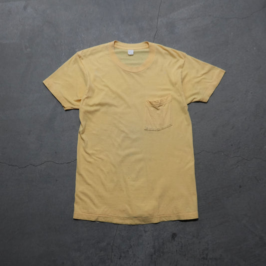 70s yellow pocket tee