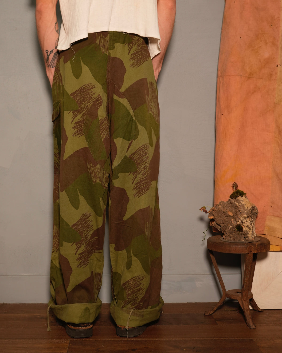50s Belgium Brushstroke Camo Pants
