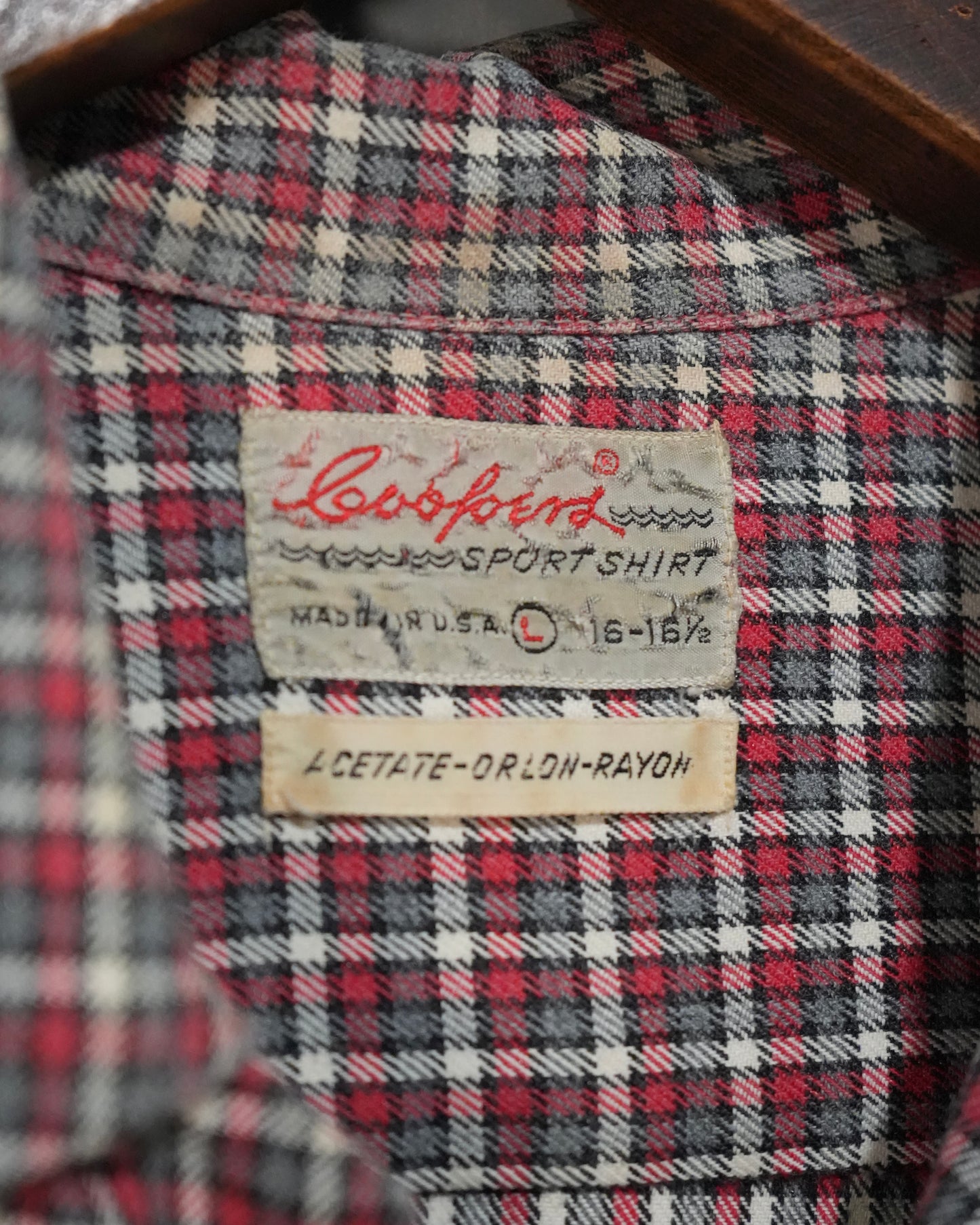 50s Rayon Plaid Shirt