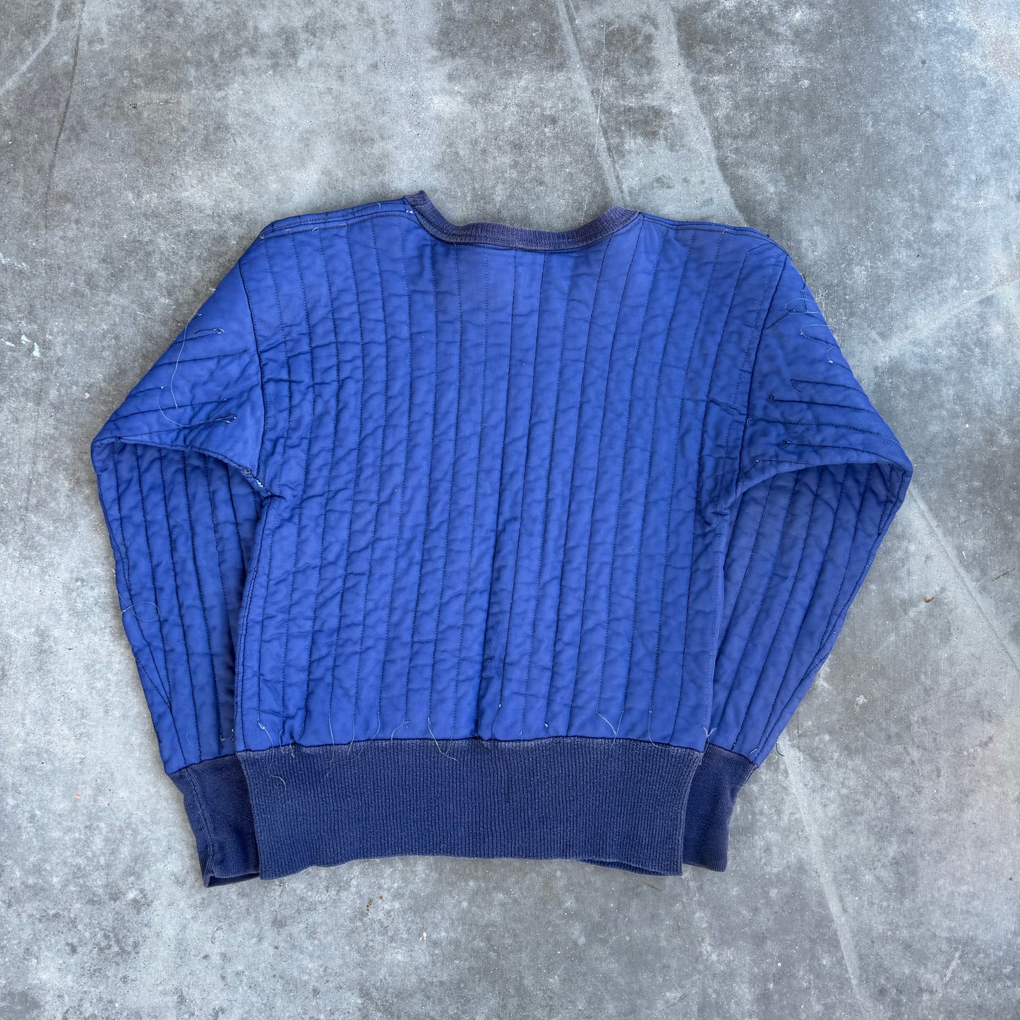 70s quilted crew neck