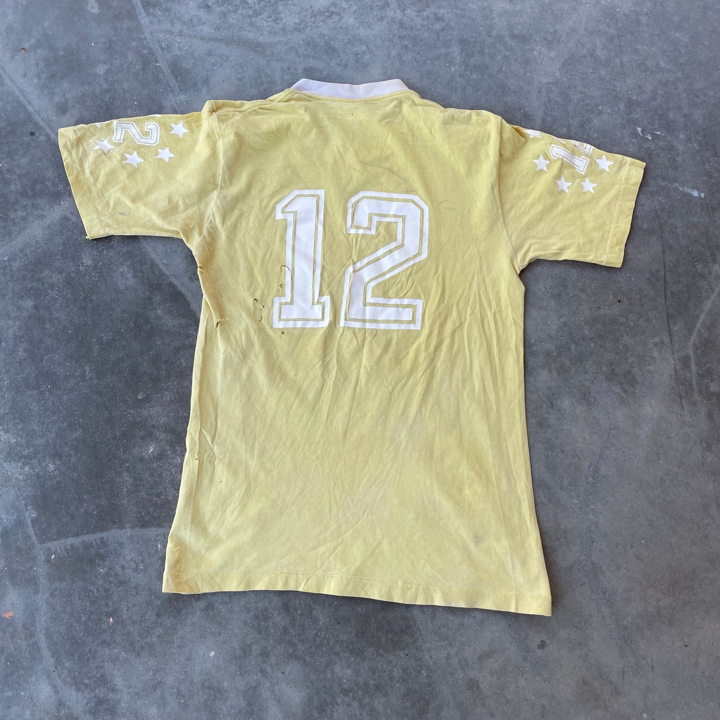 70’s Pale Yellow Distressed Jersey T-shirt