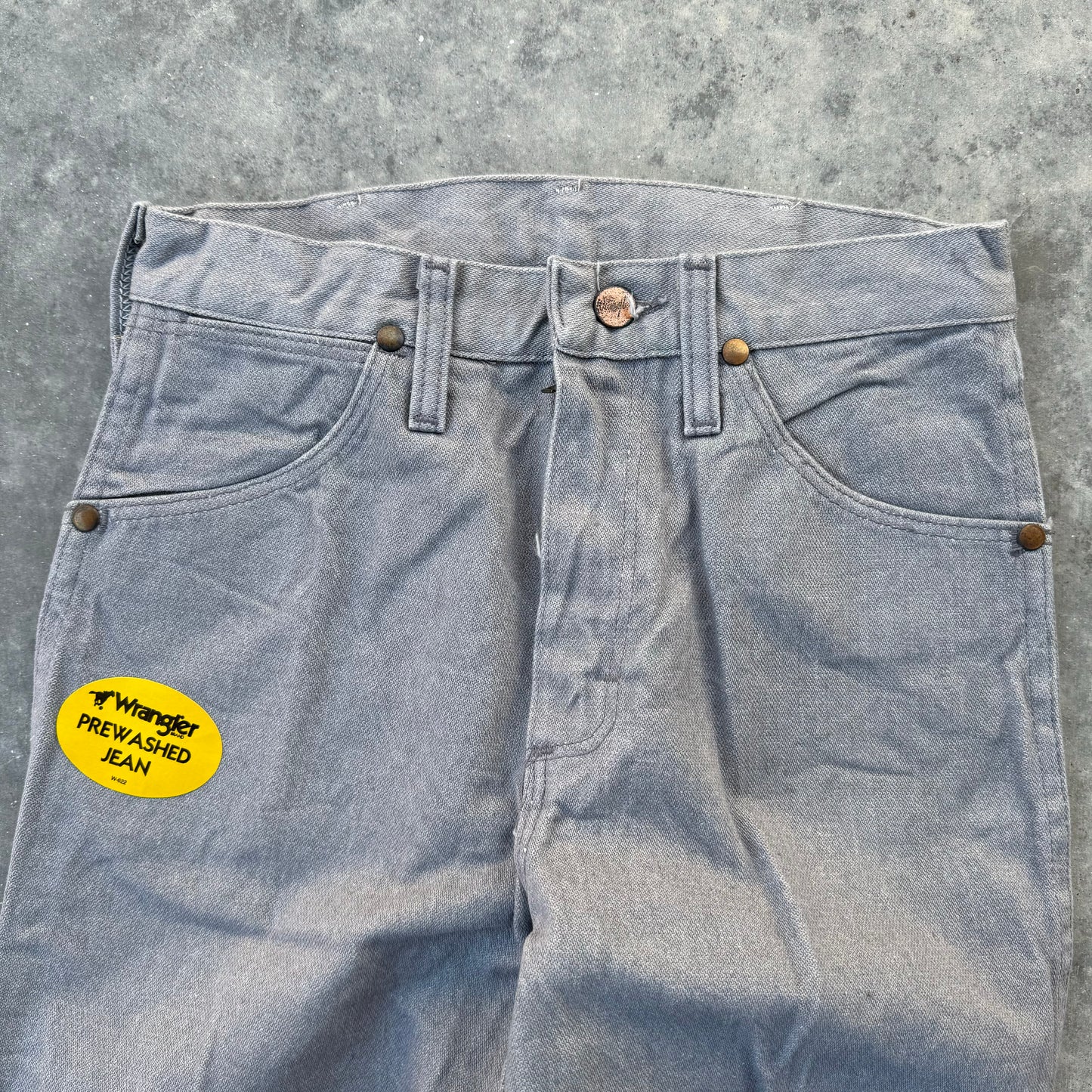 70s wrangler cowboy cut grey jeans