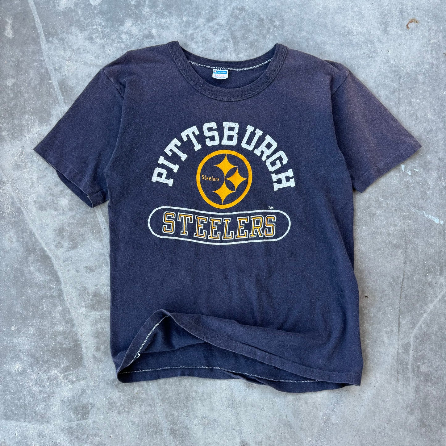 70s champion steelers tee