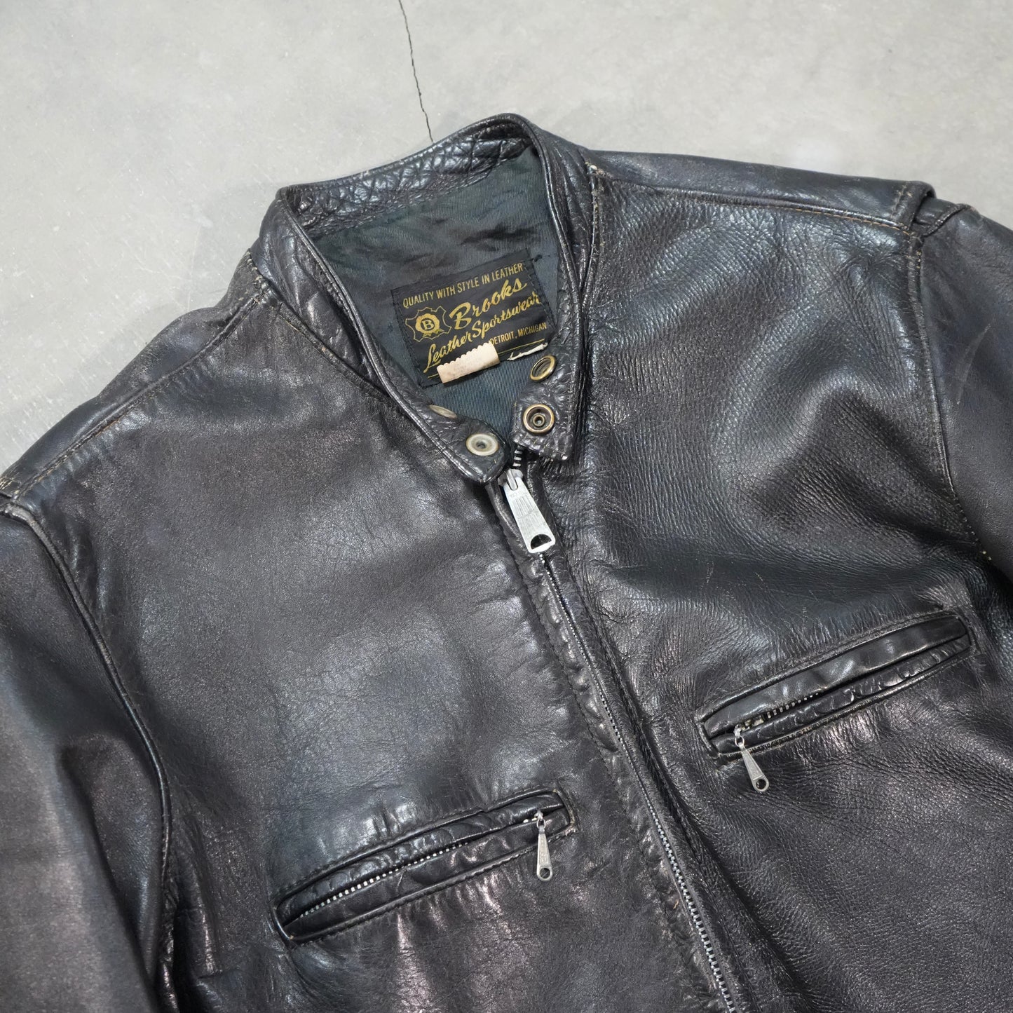 60s cafe racer leather jacket