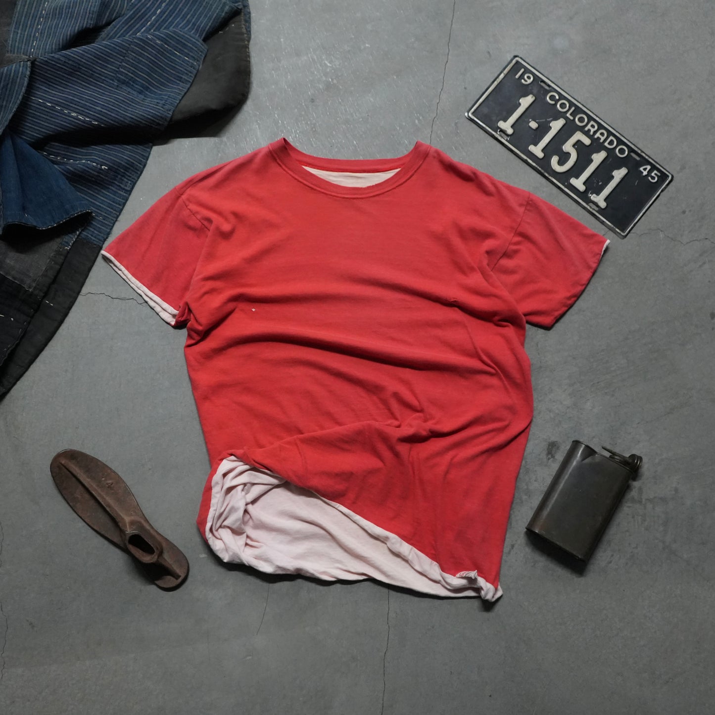 60s faded red gym tee