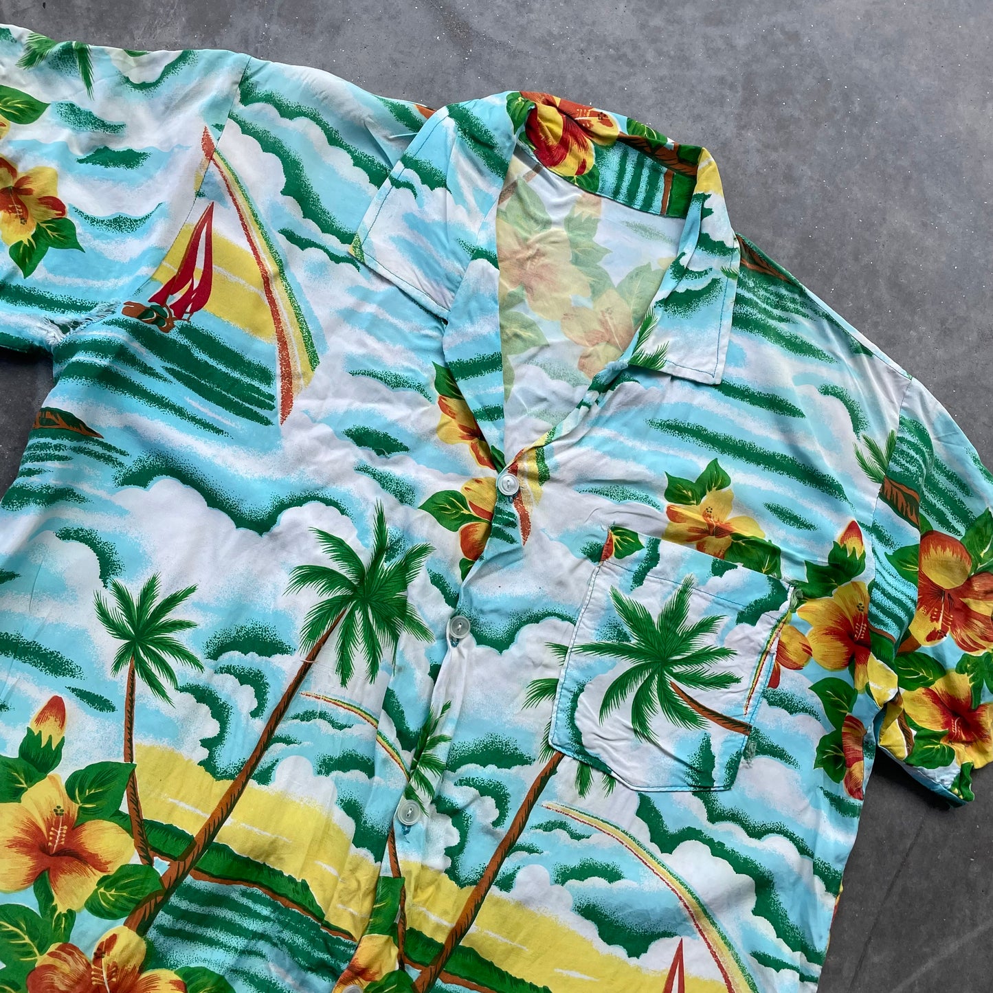 60’s Silk/Rayon Hawaiian Shirt