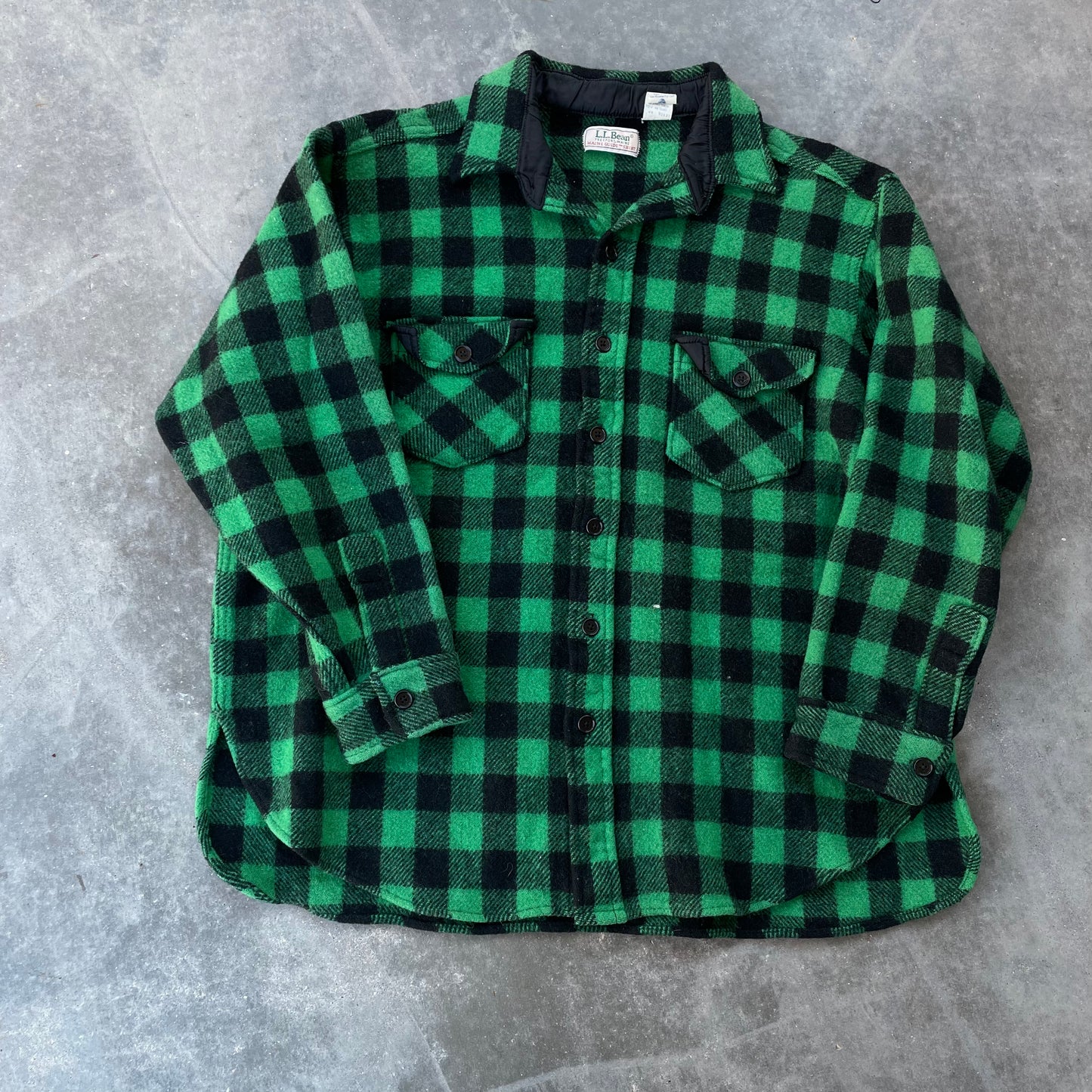 L.L Bean Checkered Wool Flannel