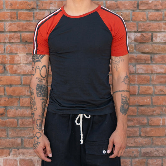 70’s Black Two-Tone Athletic Shirt