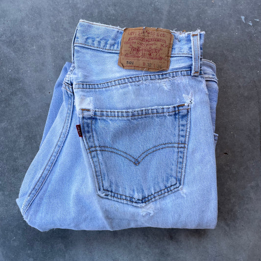 Levi’s 501 Distressed Denim Jeans Made in USA