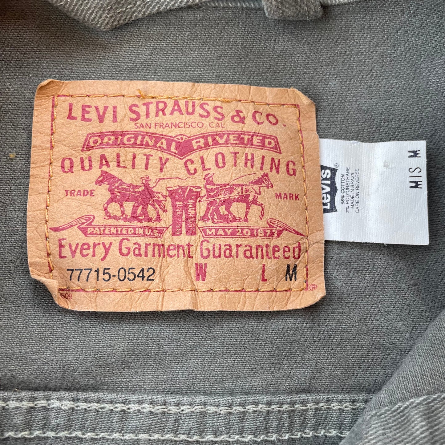 Levi’s Olive Green Trucker Jacket - Women’s Medium