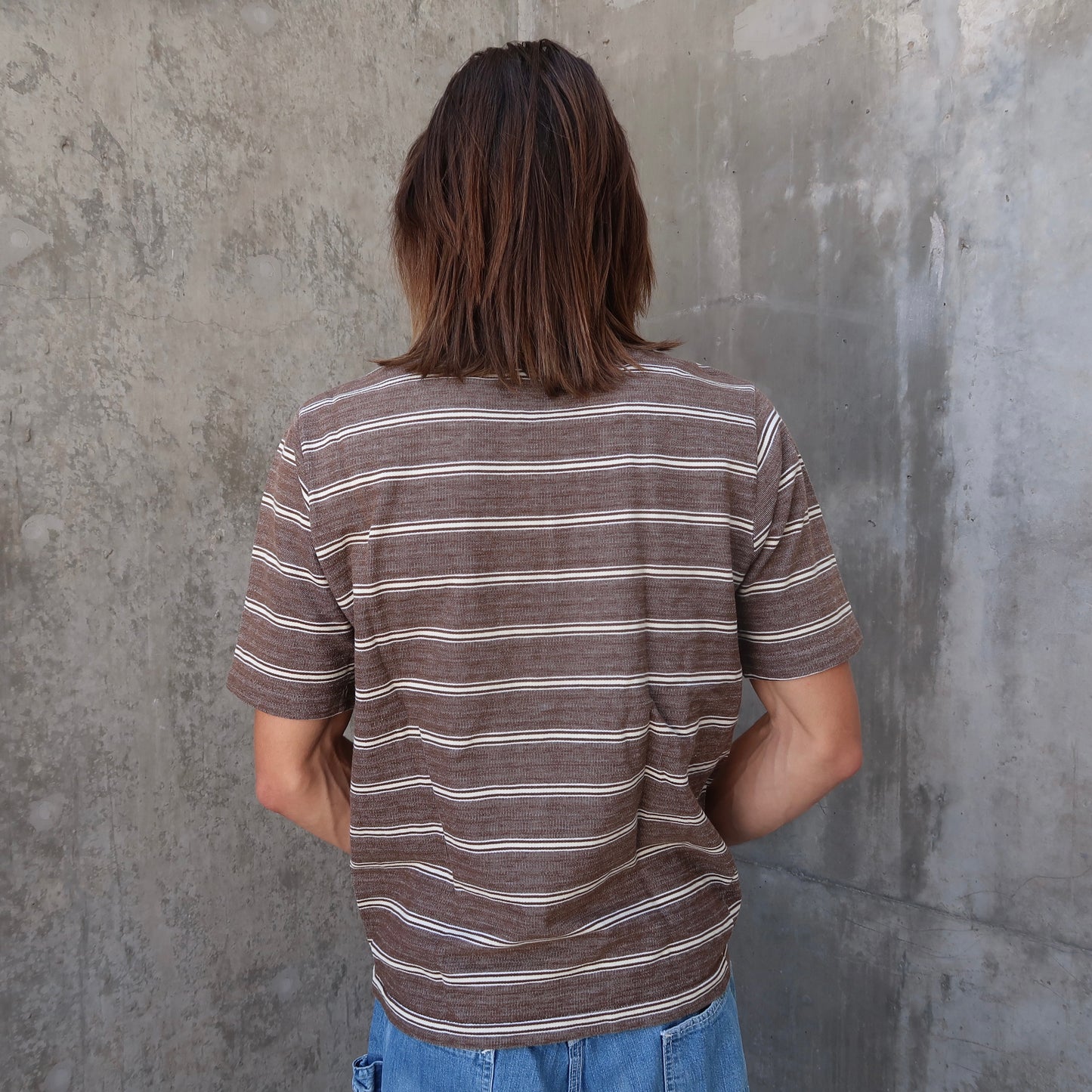 60’s Brown & White Striped T-shirt