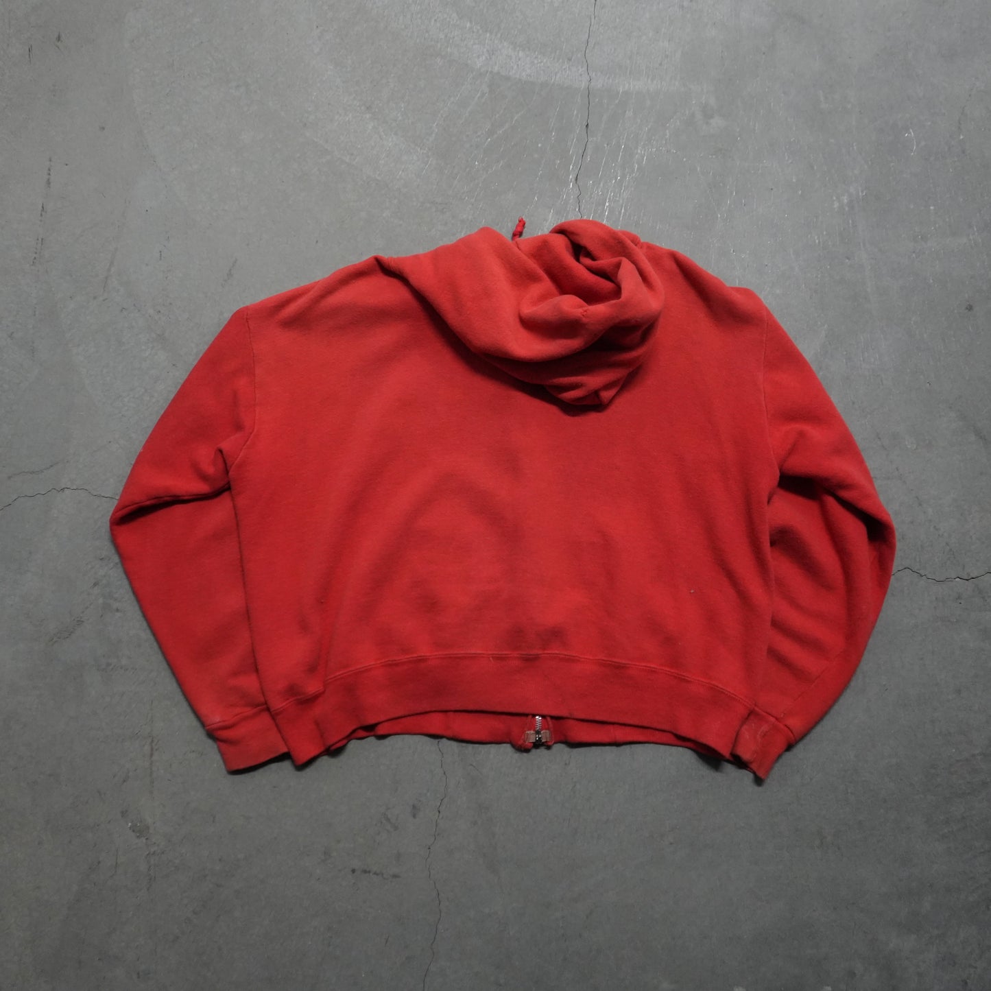 60s faded red zip up hoodie