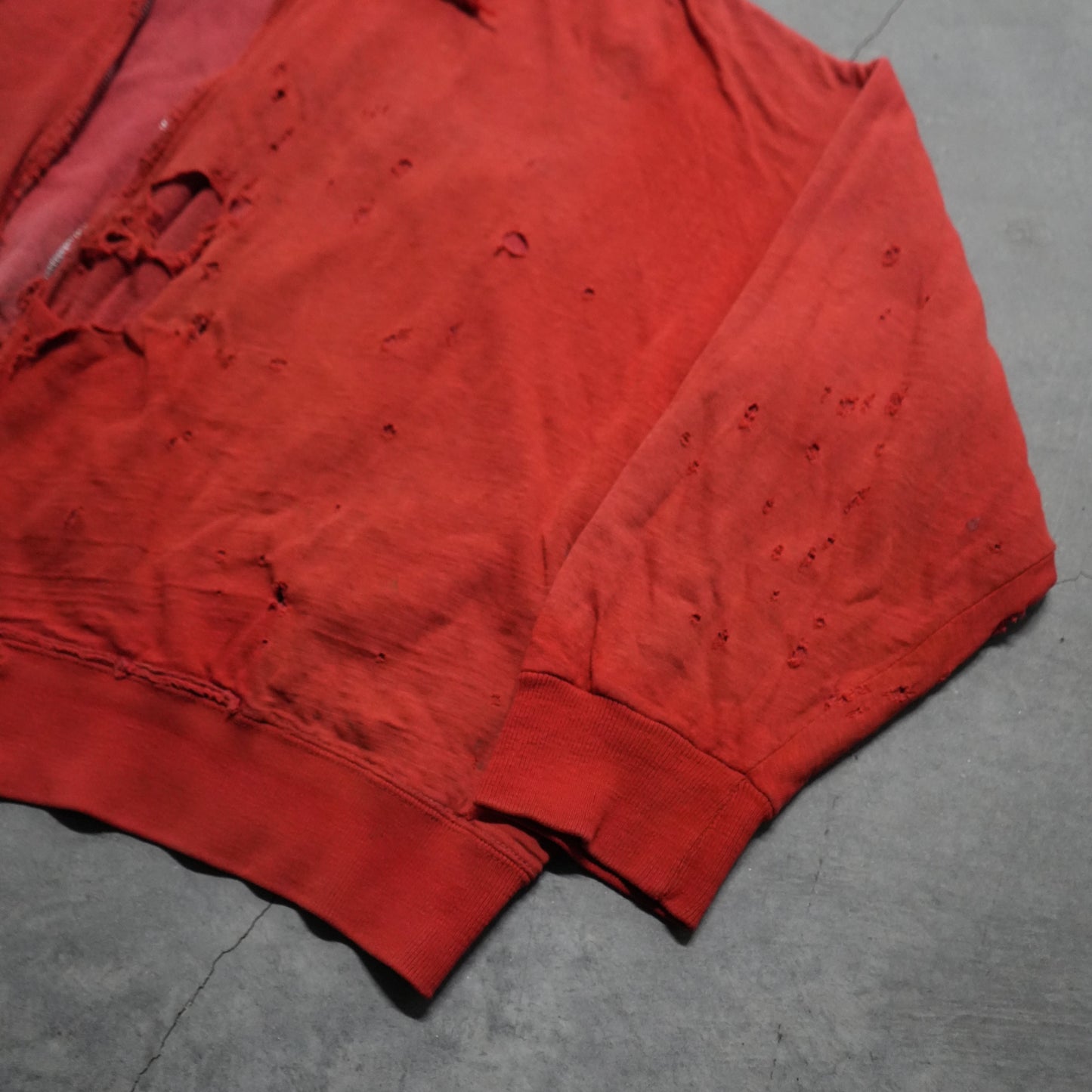 60s thrashed thermal lined zip up