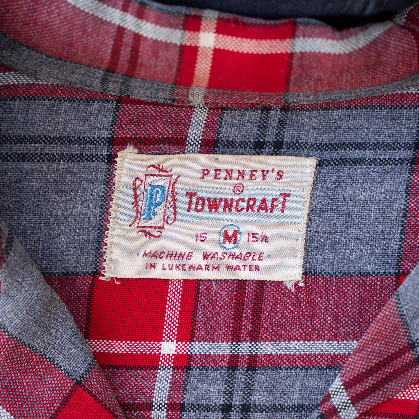 60s rayon towncraft button up