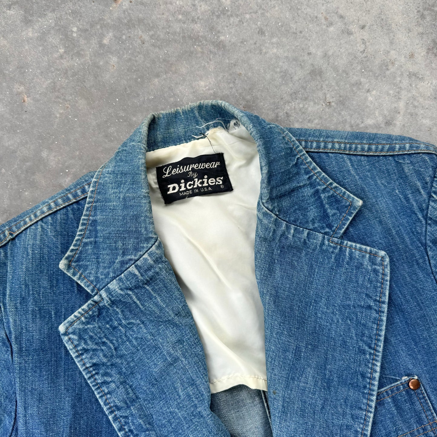 70s dickies denim suitcoat