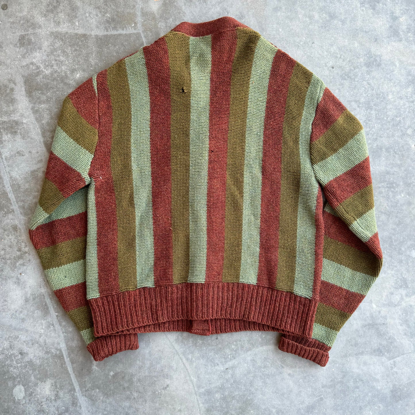 60s striped knit cardigan