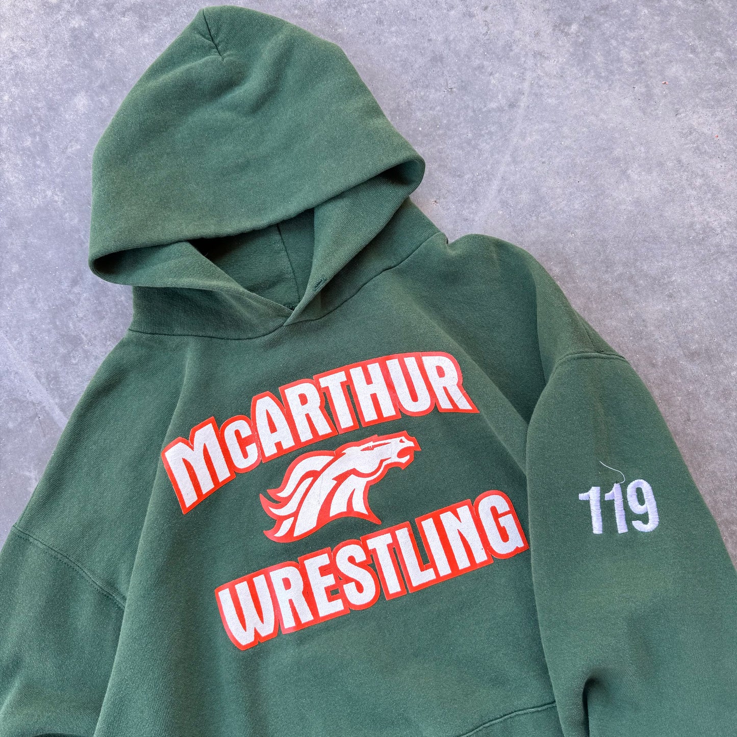 90s russell wresting hoodie