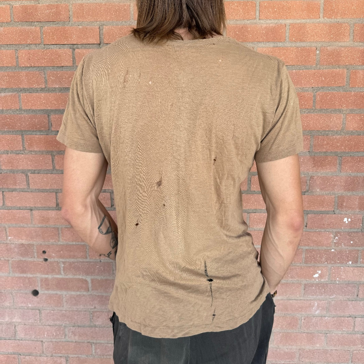 70’s Thrashed Neutral Brown Blank Tee