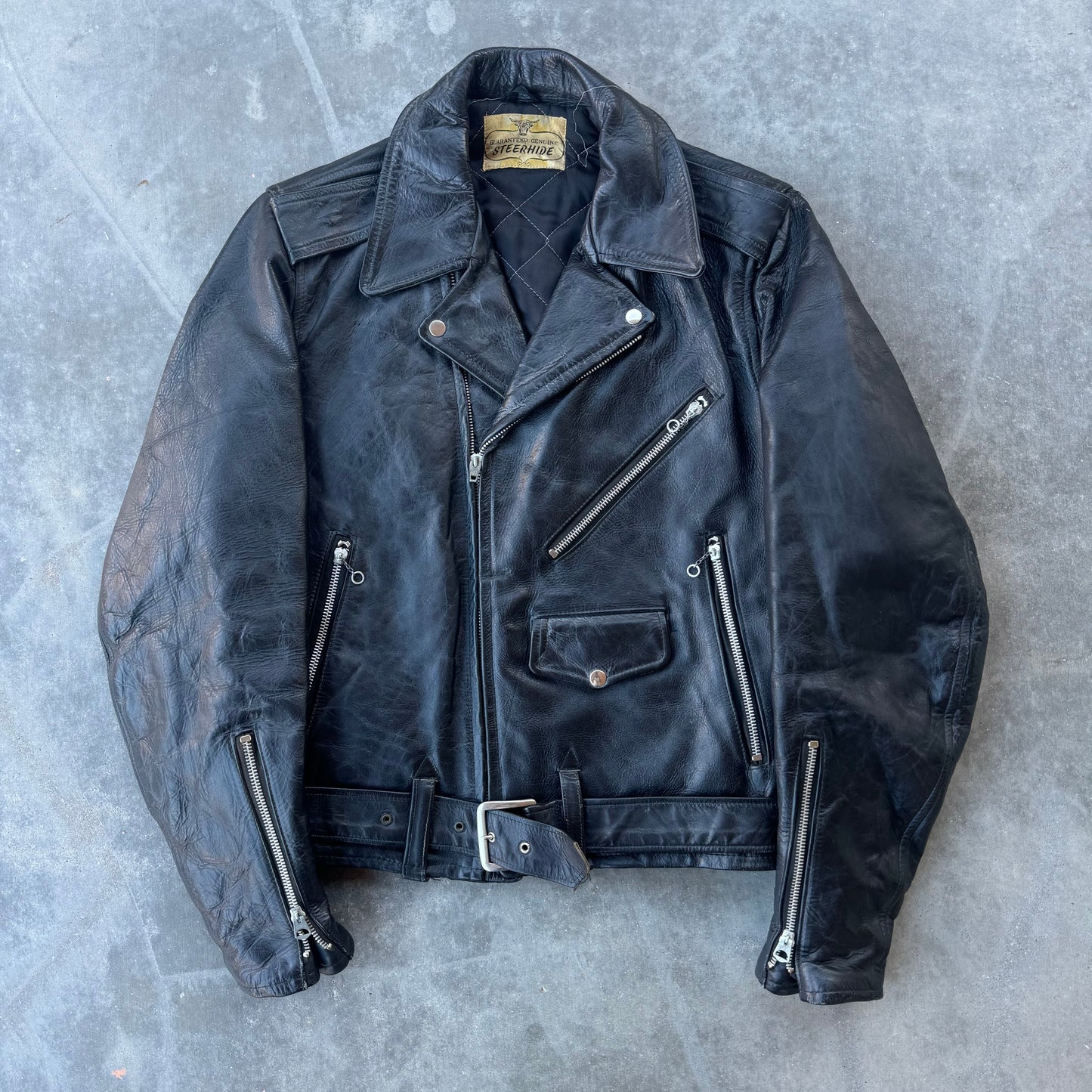 50s steerhide motorcycle jacket