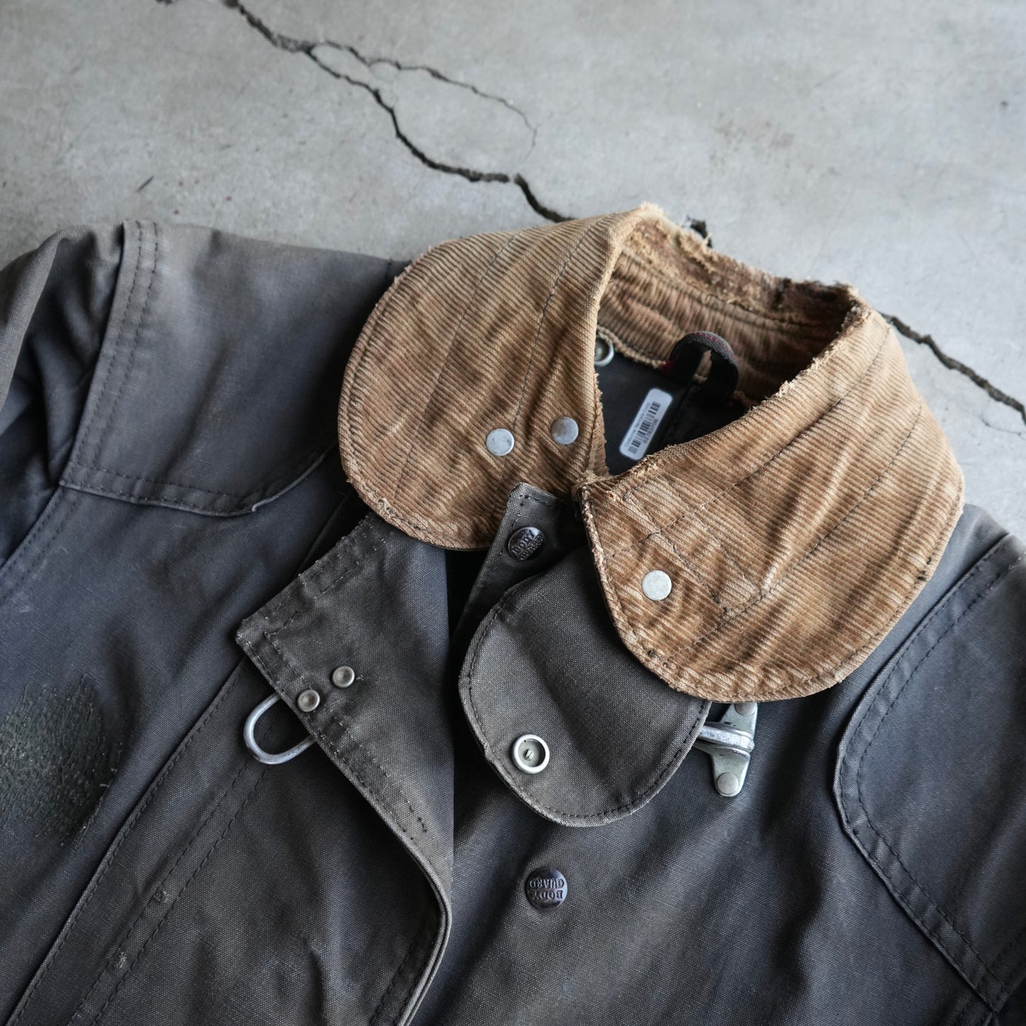50s black clasp firefighters jacket