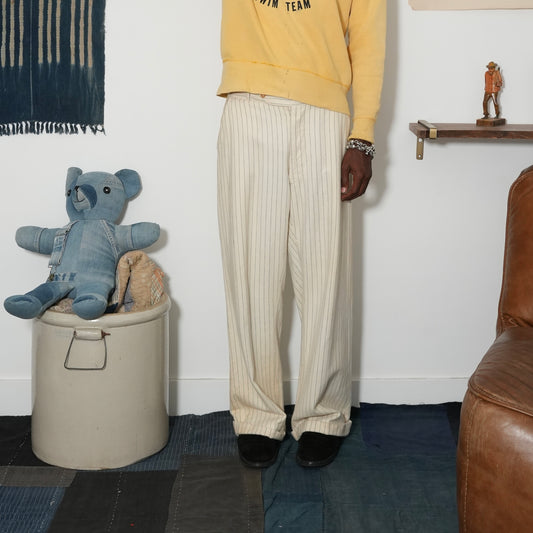30s pinstriped cotton trousers