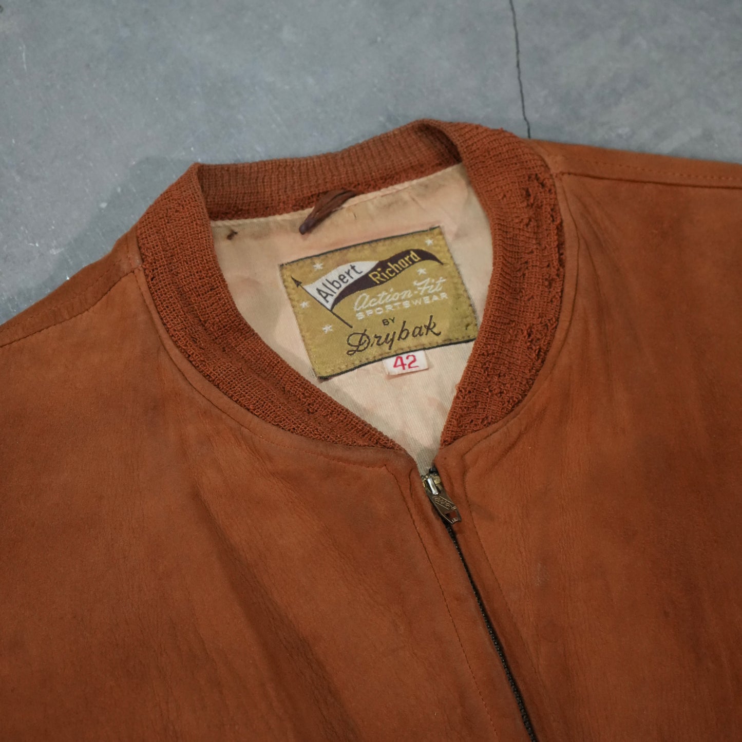 60s burnt orange suede jacket