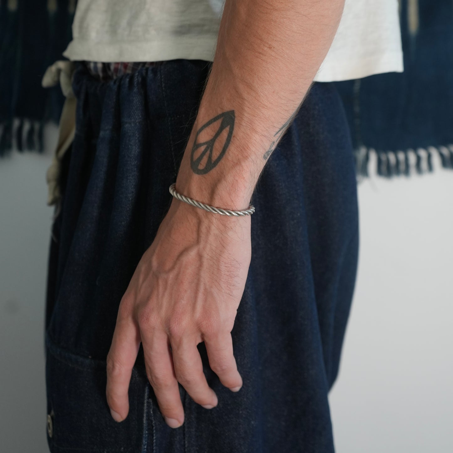 925 silver braided cuff