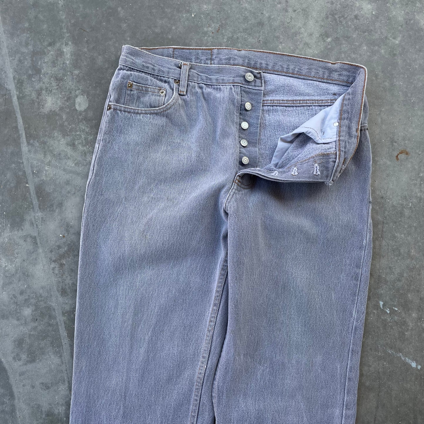 Levi’s 501 Slate Grey Denim Jeans Made in USA 1990’s