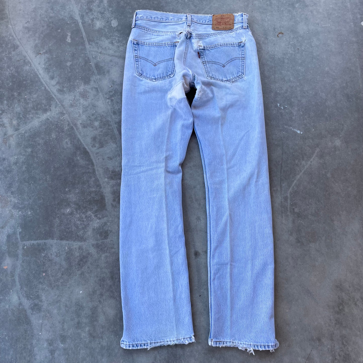 Levi’s 501 Distressed Denim Jeans Made in USA