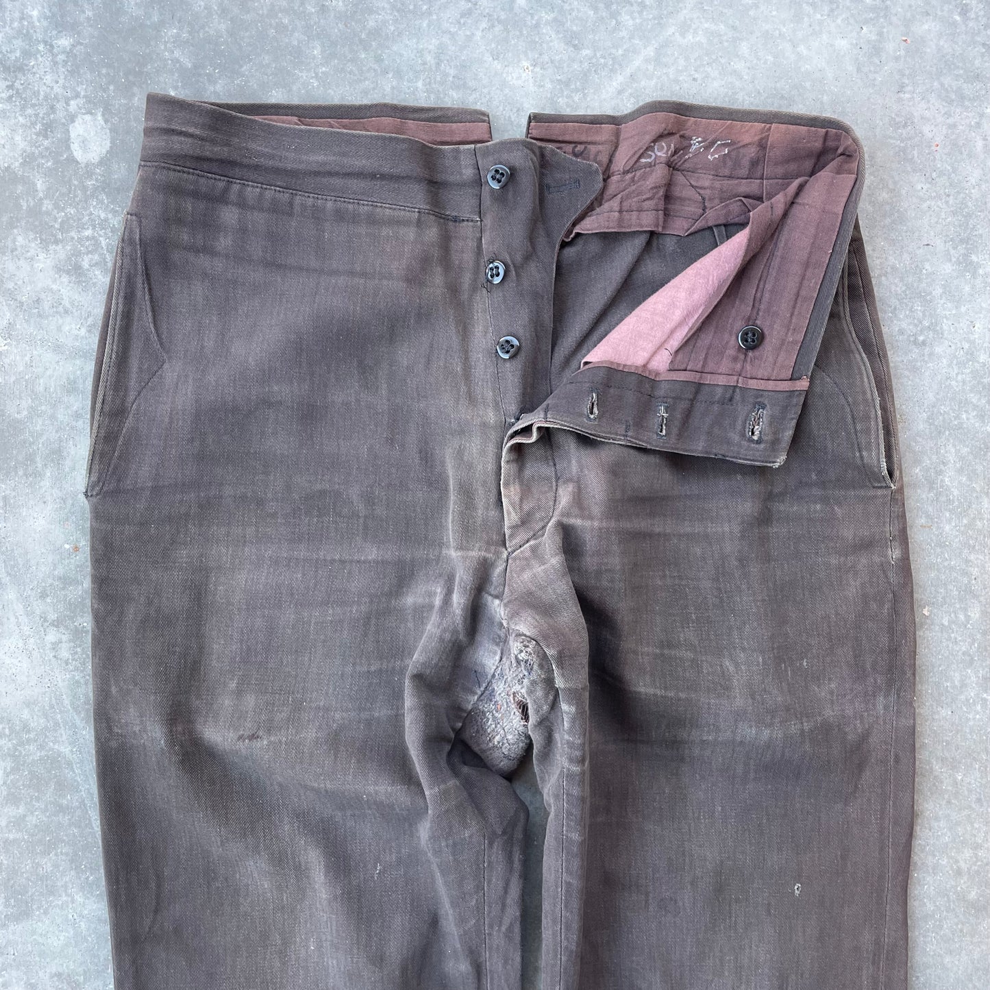 French Workwear Buckleback Trousers