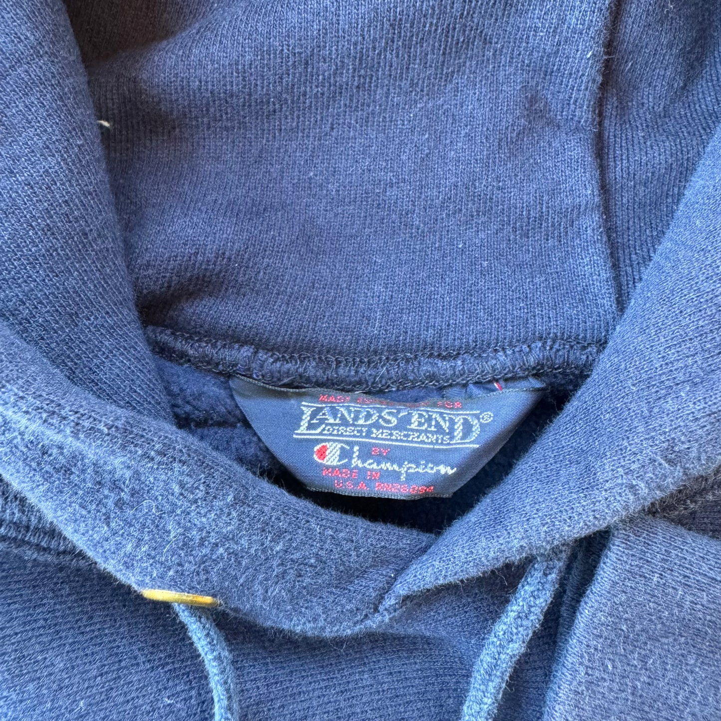 80s champion lands end reverse weave hoodie