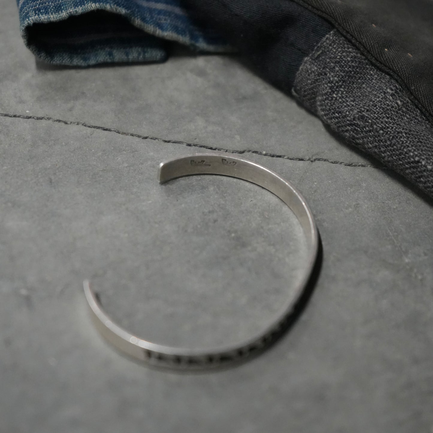 925 silver wave stamp cuff