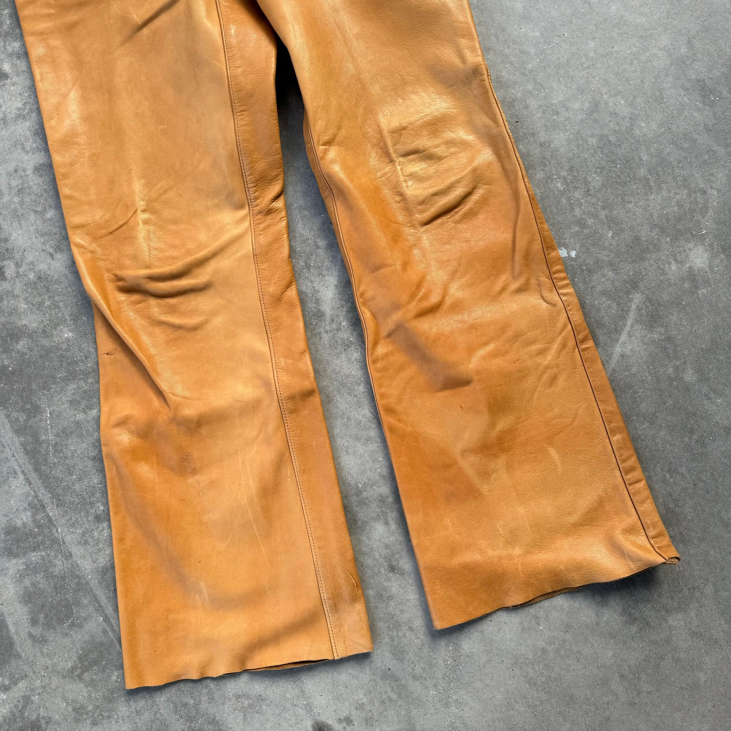 60s zig zag leather pants