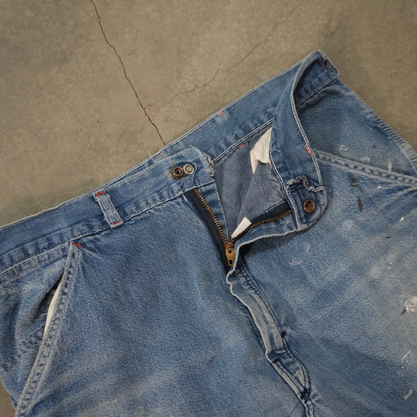 60s painted carpenter jeans