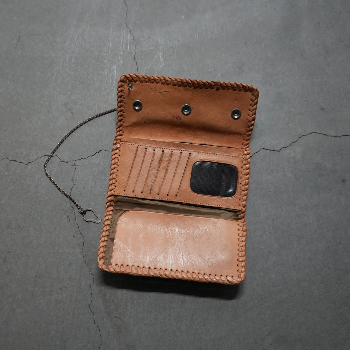 70s hair on hide wallet