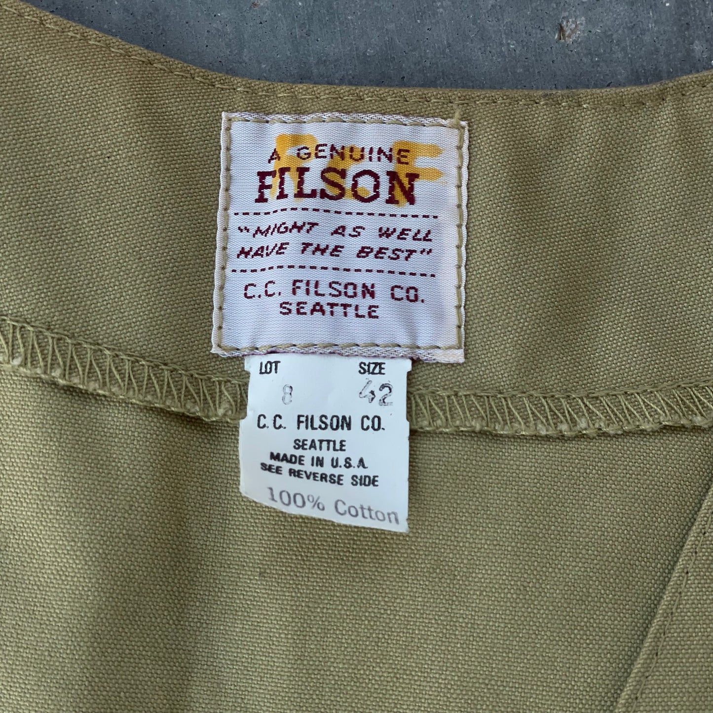 70’s Filson Khaki Hunting Vest