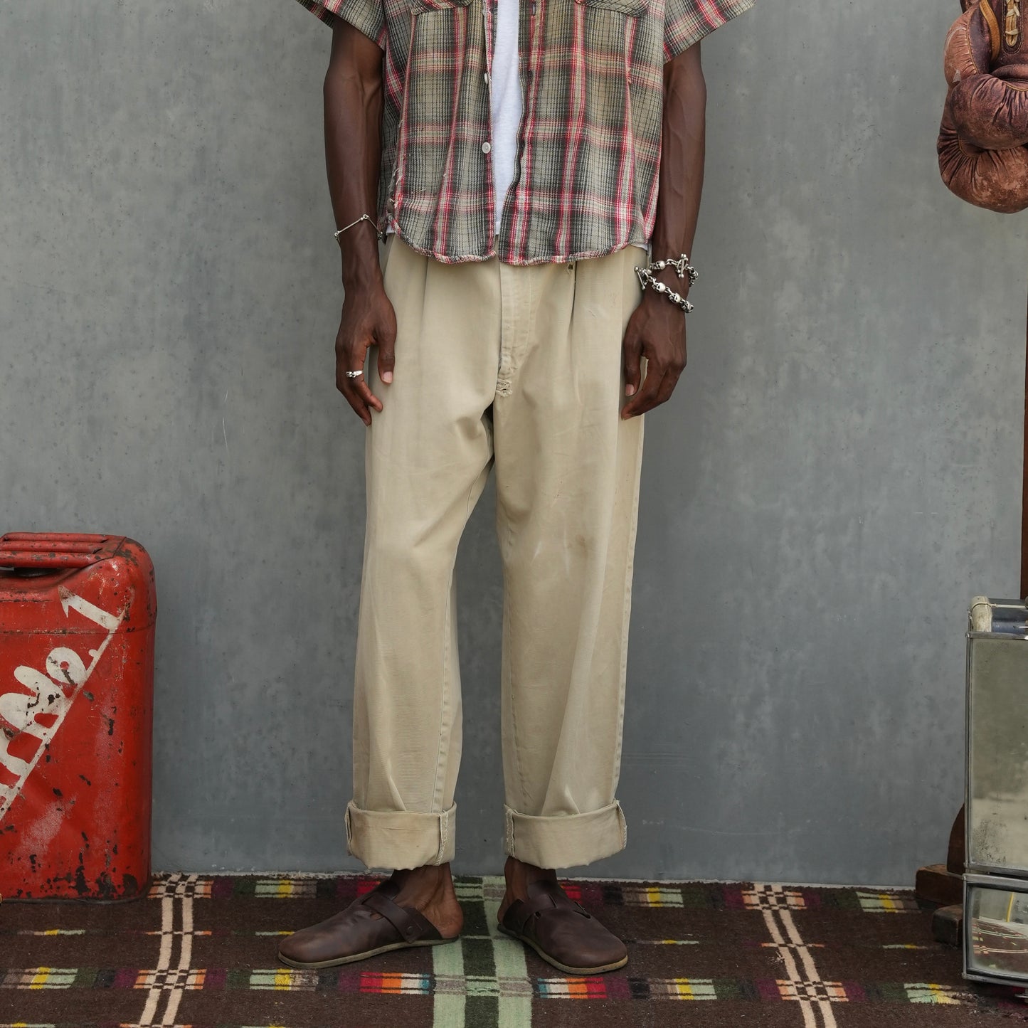 40s pleated chinos