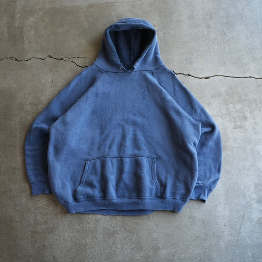 60s faded blue cotton hoodie