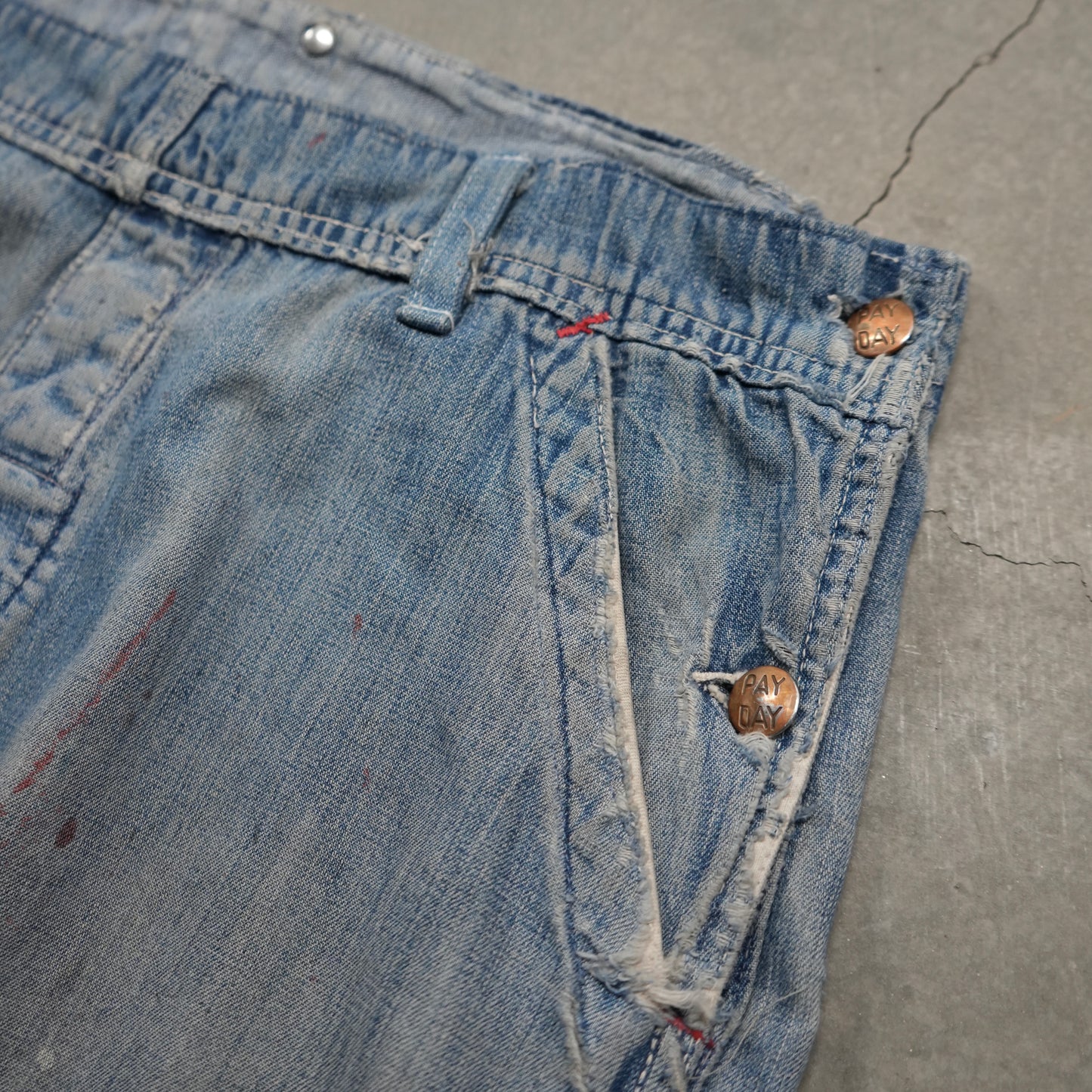 50s pay day overalls converted to pants