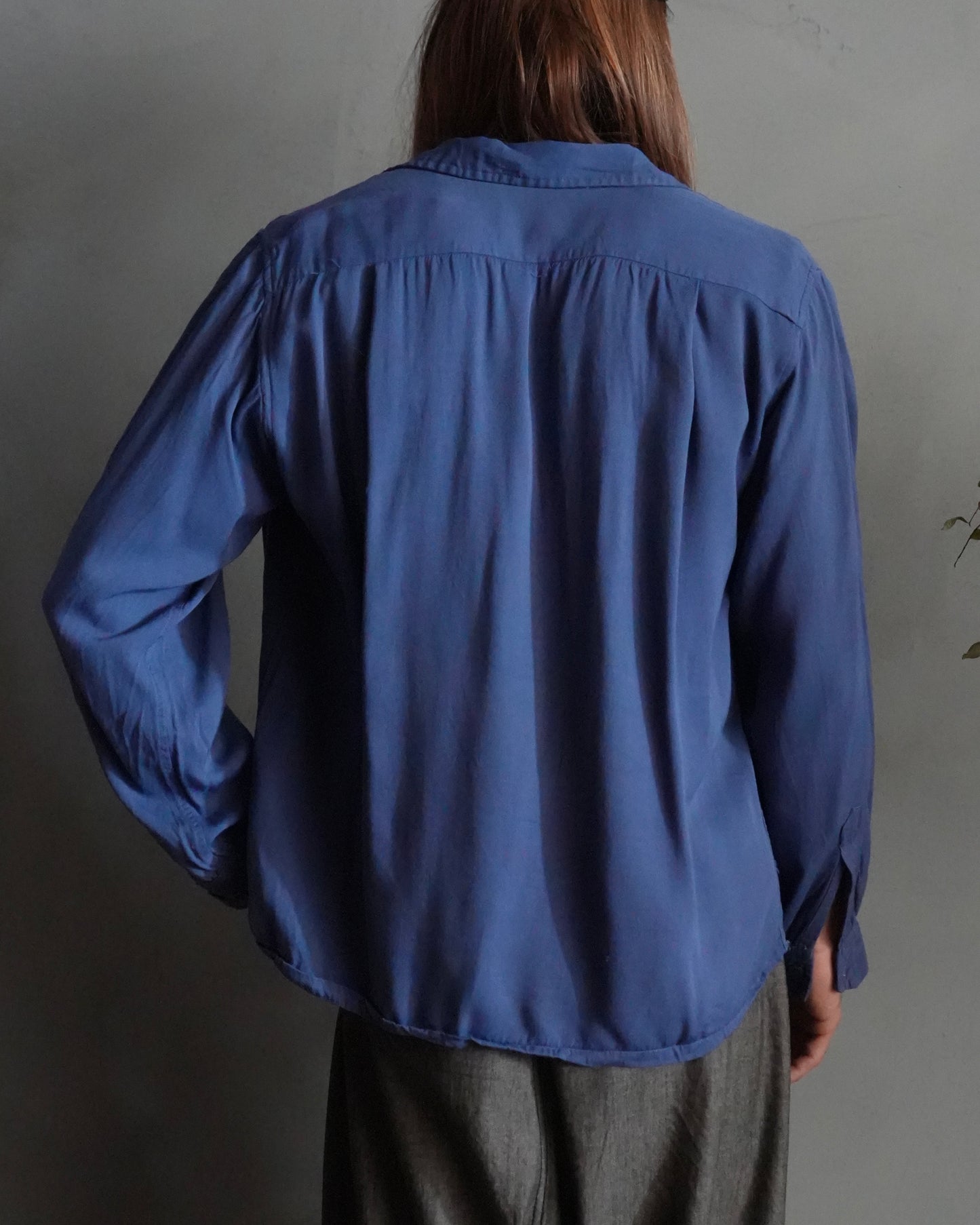 60s Blue Rayon Shirt