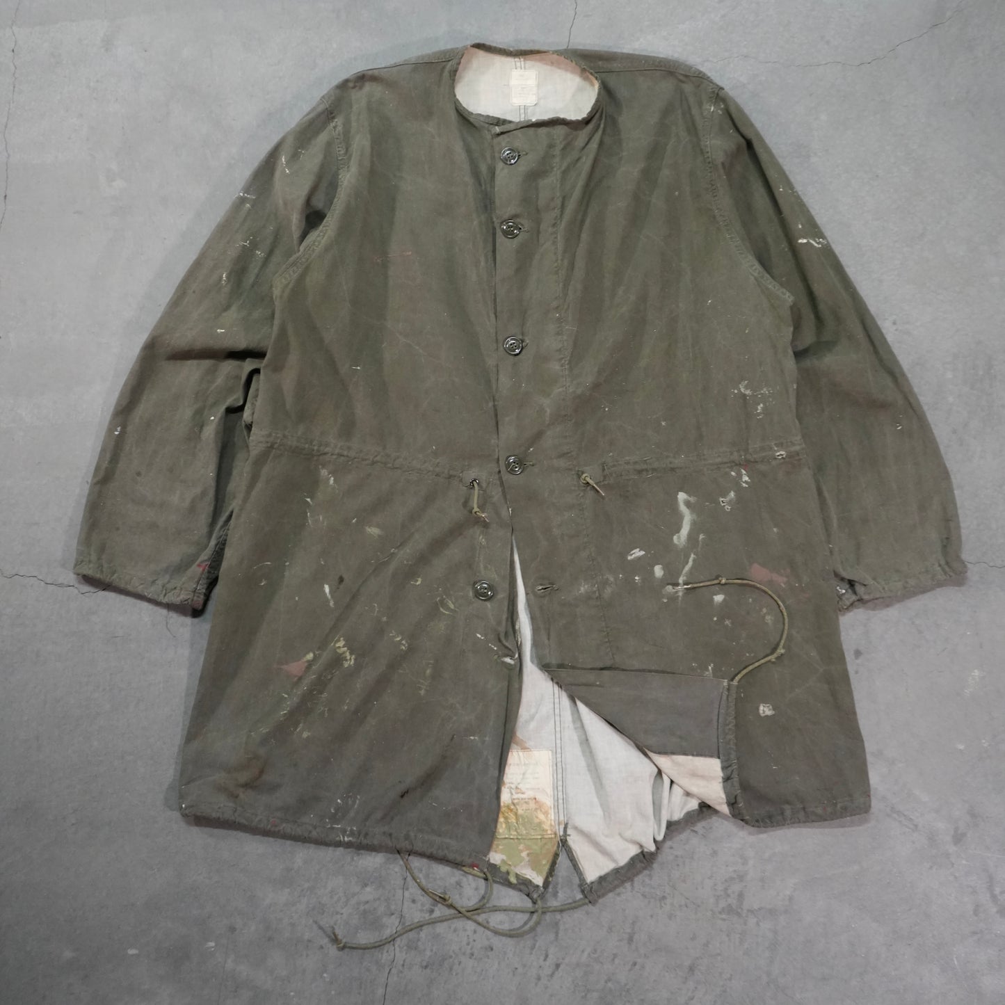 60s military painted fish tail parka