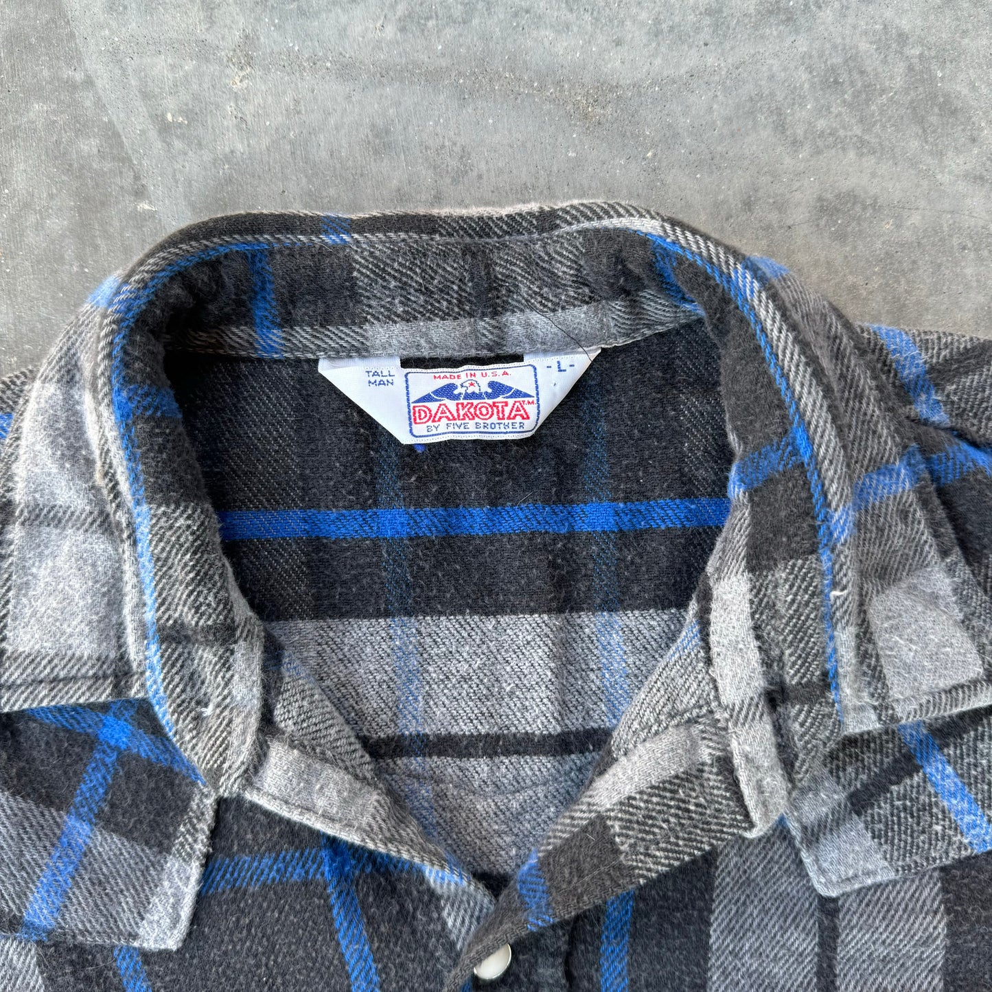 80s cotton snap flannel