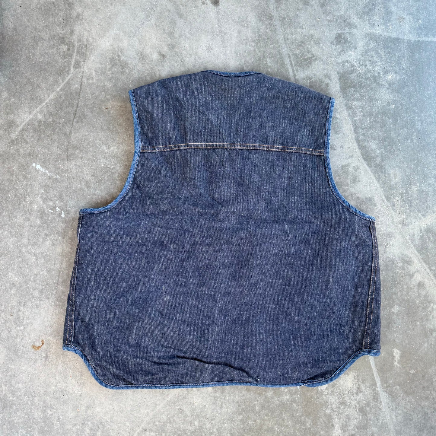 70s denim sherpa vest